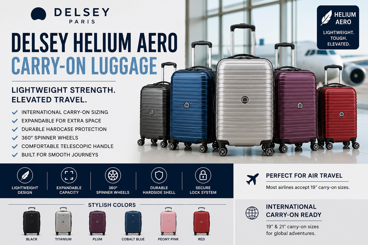 Featured image for Delsey Helium Aero Carry-On Luggage Review