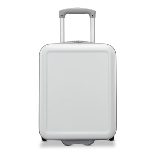 American Tourister Fathead Underseater Carry-On Luggage - Airline Approved - Customize with Favorite Sports or Character Decal - Durable ABS Hardshell - RightHeight™ Adjustable Handle - White