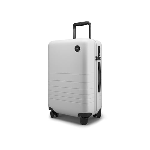 Monos Carry-On Luggage 22 Inch – Lightweight Hardside Spinner Suitcase with TSA Lock | Airline Approved, 39.9L Polycarbonate Rolling Carry On Bag | Overhead Bin Suitcase for Travel | Stellar White