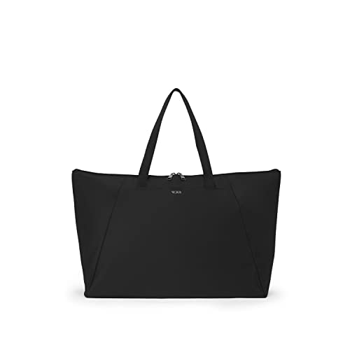 TUMI - Just In Case Tote - Foldable, Lightweight and Compact, Packable Travel Bag - Folds Into Included Pouch - Large, Black with Gunmetal Hardware