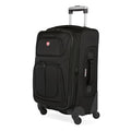SWISSGEAR Sion Softside Expandable Spinner Luggage Durable Lightweight Travel Suitcase, Black, Carry-On
