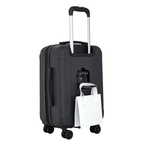 Travelers Club Chicago Plus Hardside Luggage, Black, 20" Carry-On