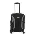 Rockland Pasadena Expandable Spinner Carry-on 19", Black Gray