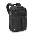 Briggs & Riley Slim Expandable Backpack - Carry On Travel Backpack for Women & Men, Personal Item Bag, Self-Repairing Zippers, Padded Straps, Fits up to 16" Laptop - HTA Collection, Black