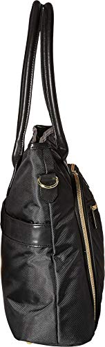 Kenneth Cole REACTION Chelsea Quilted Chevron 15" Laptop & Tablet Business Tote with Removable Shoulder Strap, Black