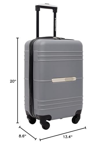 Travelers Club 22" Richmond Spinner Carry-On Luggage, Charcoal