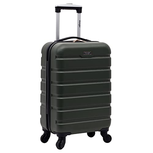 Wrangler 22" Hardside Spinner Carry-On Luggage, Deep Depth