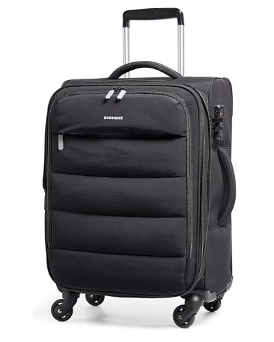 BAGSMART Black softside carry-on for 22x14x9 carry-on luggage