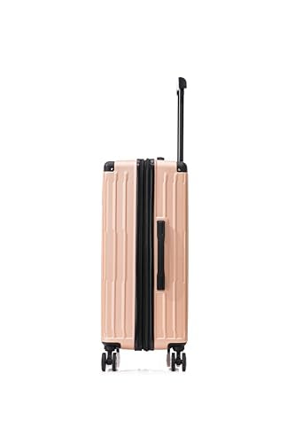 Rockland Napa Valley 2 Piece Luggage Set, 20" Carry-on with Spinner Wheels and a 14" Polyester Tote Bag, (20"/14" Tote), Champagne