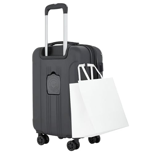 Travelers Club Chicago Plus Hardside Luggage, Black, 20" Carry-On