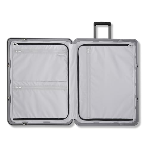 Framelock Max 21” Carry-On Hardshell Zipperless Luggage - Highly Secure Integrated Eazylock™ Mechanism - RightHeight™ Adjustable Handle System - 360° Spinner Wheels - Airline Approved - Asphalt Black