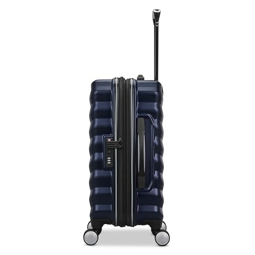 Samsonite Hard-Sided 20-Inch Lightweight Carry On Expandable Element Suitcase: Durable, 360° Spinner Wheels, Adjustable Telescopic Handle, TSA-Approved Lock - Navy
