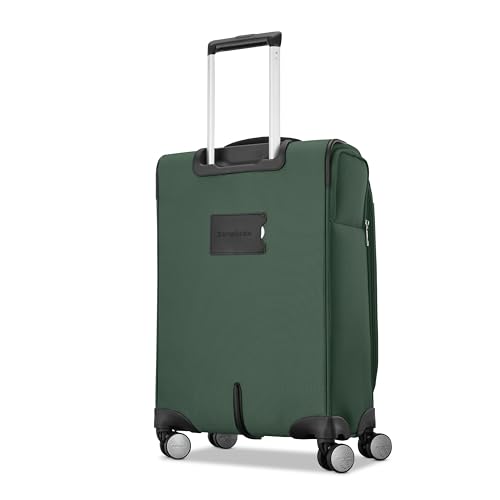 Samsonite Carry-On Soft-Sided Expandable 21-Inch Element Suitcase: Airline Approved for Most Major Airlines, Durable, 360° Spinner Wheels, Adjustable Handle, 2 Front & Side Pocket- Bistro Green