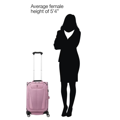 Travelpro Maxlite 5 Softside Expandable Luggage with 4 Spinner Wheels, Lightweight Suitcase, Men and Women, Orchid Pink Purple, Carry-on 21-Inch