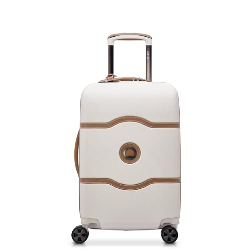 DELSEY PARIS Chatelet Air 2.0 - Hardside Carry-On Luggage 19 Inch - 360° Spinner Wheels - TSA Lock - USB Port - Lightweight Polycarbonate Travel Suitcase, Angora