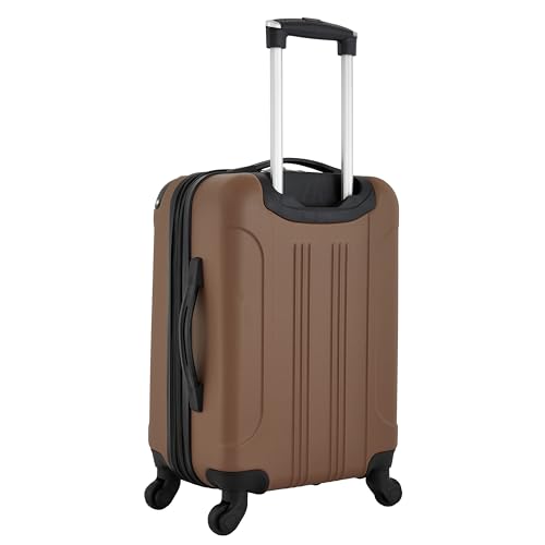 Travelers Club Chicago Hardside Expandable Spinner Luggage, Rum Caramel, 22" Carry-On