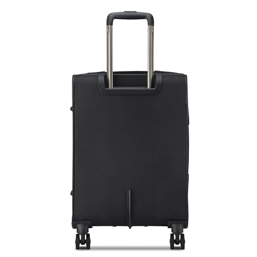 DELSEY PARIS Sky Max 3.0 Carry-On 21 Inch, Lightweight Softside Expandable Luggage, Spinner Wheels, Soft Touch Handle, Onyx Black