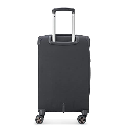 DELSEY PARIS Helium DLX Softside Expandable Luggage with Spinner Wheels, Black, Carry on 20 Inch