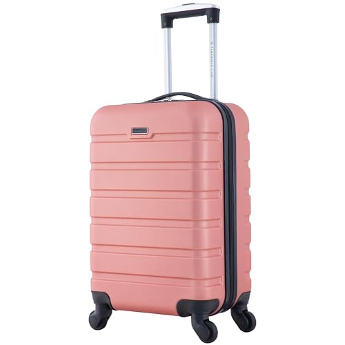 Travelers Club Harper Luggage, Rose Gold, 22-Inch Carry-On