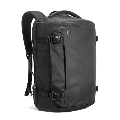 tomtoc Travel Backpack 28L, TSA Friendly Flight Approved Carry-on Luggage, Personal Item Travel Bag, Water-resistant Lightweight Business Rucksack, Durable Bag Fits 16 Inch Laptop