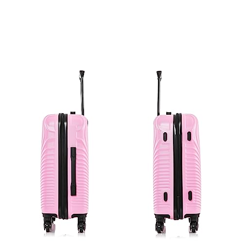 DUKAP INCEPTION Luggage with Spinner Wheels | Durable Lightweight Hardshell Suitcase, Travel Bag with Handle and Trolley, 20-Inch Carry On Small Luggage | Pink