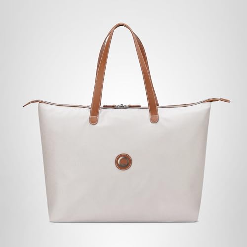 DELSEY PARIS Chatelet Air 2.0 Tote Bag, Soft Travel Tote, Recycled Fabric, Vegan Leather Trim, Trolley Compatible, Angora