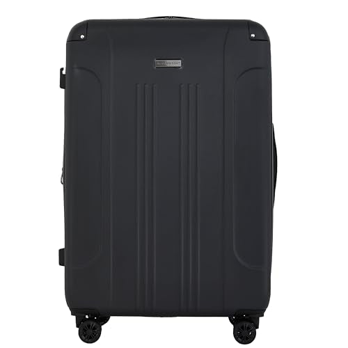 Travelers Club Chicago Plus Hardside Luggage, Black, 20" Carry-On