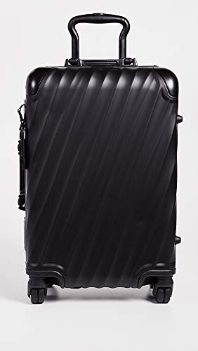 TUMI Men's 19 Degree Aluminum International Carry On Suitcase, Matte Black, One Size