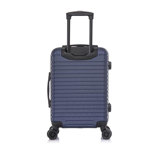 InUSA DEEP Luggage with GEL Handle | Spacious Traveling Suitcases, Travel Suitcase with Dual Spinner Wheels and Studs | 20 Inch Carry On Hardside Luggage | Blue