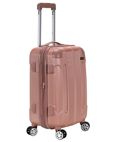 Rockland London Hardside Spinner Wheel Luggage, Carry-On 20", Rose Gold