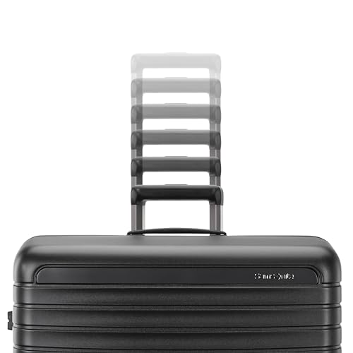 Framelock Max 21” Carry-On Hardshell Zipperless Luggage - Highly Secure Integrated Eazylock™ Mechanism - RightHeight™ Adjustable Handle System - 360° Spinner Wheels - Airline Approved - Asphalt Black