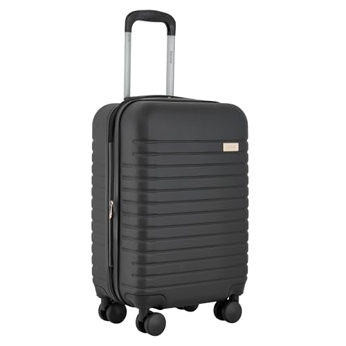 kensie 22" Graceful Hardside Carry-On Luggage, Black
