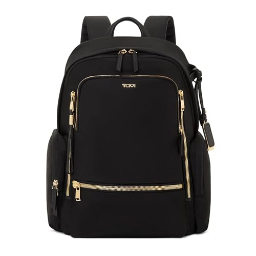 TUMI - Voyageur Celina Backpack - Women's Work and Travel Bag - 16.0" X 10.6" X 6.5" - Holds Up to 16" Laptop - Black & Gold Hardware