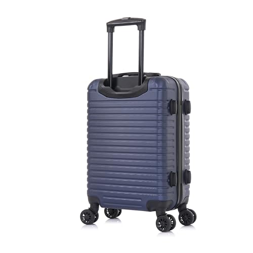 InUSA DEEP Luggage with GEL Handle | Spacious Traveling Suitcases, Travel Suitcase with Dual Spinner Wheels and Studs | 20 Inch Carry On Hardside Luggage | Blue