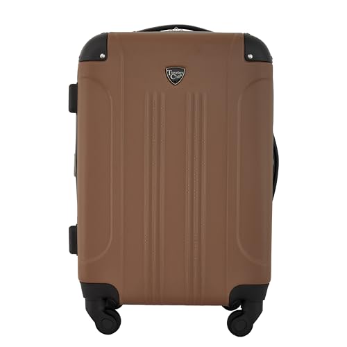 Travelers Club Chicago Hardside Expandable Spinner Luggage, Rum Caramel, 22" Carry-On