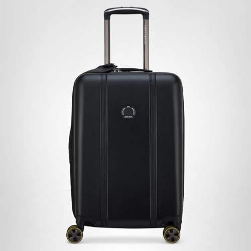 DELSEY PARIS Cadence Hardside Expandable Luggage with Spinner Wheels, Deep Black, Carry On 20 Inch