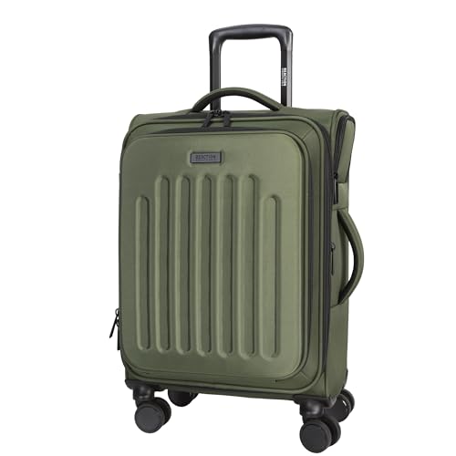 Kenneth Cole REACTION The Venturer 20-Inch Carry-On Lightweight Durable Softside 8-Wheel Spinner Cabin Size Luggage, Olive