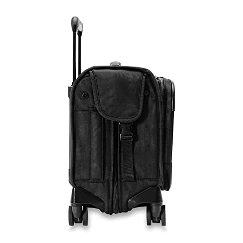 Briggs & Riley 21" Carry-On Wheeled Garment Spinner - Carry On Luggage for Travel, Suitcases with Wheels, Softside Rolling Bag for Men & Women, Built in Hook for Clothes - Baseline Collection, Black
