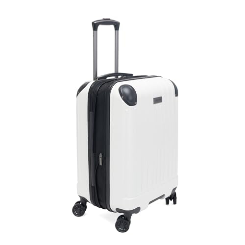 Kenneth Cole Reaction Flying Axis 20" Hardside Expandable 8-Wheel Spinner Carry-On Suitcase, Coconut White