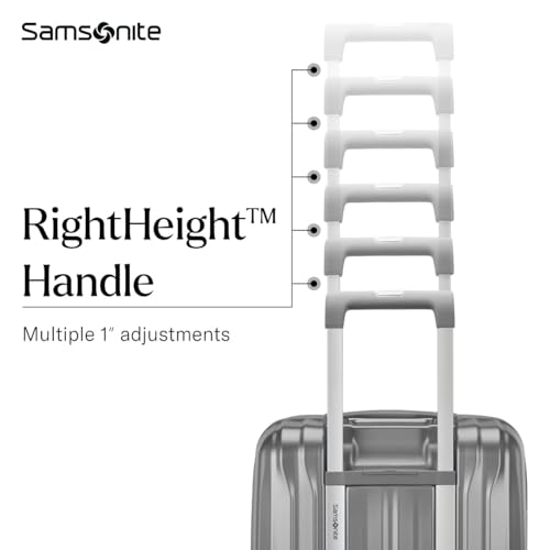 Samsonite UpLIFT Carry-On Hardside Luggage with Spinner Wheels - Airline-Approved, TSA Lock, Adjustable Handle System - Polycarbonate Hard Suitcase for Ultra Lightweight Travel - Silver Shimmy
