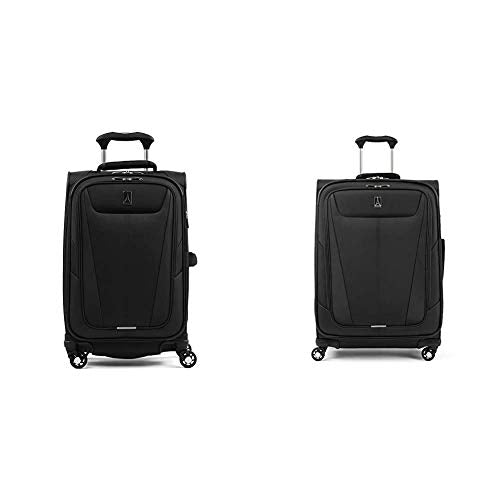 Travelpro Maxlite 5 Lightweight Carry-on 21" Expandable Softside Luggage Black, 21-Inch withChecked Medium 25" Expandable Softside Luggage Black, 25-Inch