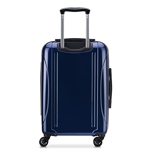 DELSEY Paris - Helium AERO- Starrer Großraumkoffer, Metallic Blue, Valise cabine, Hardside suitcase with multi-directional wheels