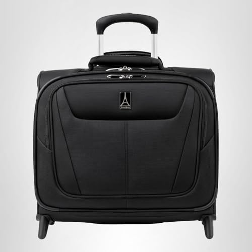 Travelpro Maxlite 5 Softside Lightweight Rolling Underseat Tote Upright 2 Wheel Bag, Men and Women, 14-Inch — Black