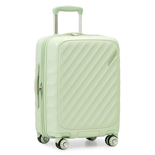 Traveler's Choice Elm 21" Carry-on Expandable Spinner Luggage Set - Set - Glossy Mint