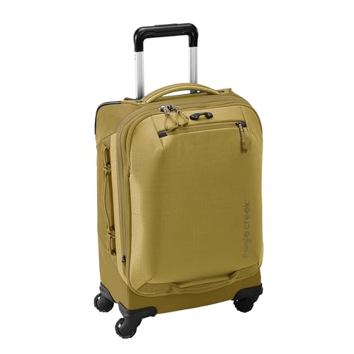 Eagle Creek Expanse 4-Wheel 21.5" International Carry-On Luggage - Rolling Four-Wheel Carry-On Luggage for Easy Travel - Lockable Zippers - Expandable Main Compartment - Telescoping Handles -Gold