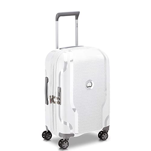 DELSEY PARIS Clavel Hardside Expandable Luggage with Spinner Wheels, White, Carry-On 19 Inch