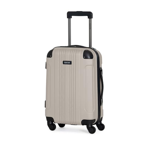 Kenneth Cole REACTION Out of Bounds Lightweight Hardshell 4-Wheel Spinner Luggage, Mushroom, 20-Inch Carry On
