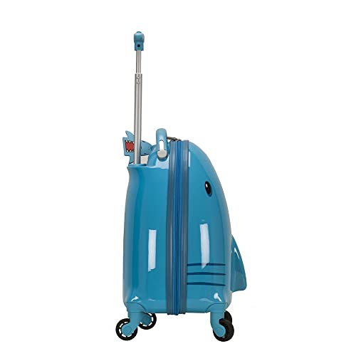 Rockland Jr. Kids' My First Hardside Spinner Luggage, Carry-On, Shark