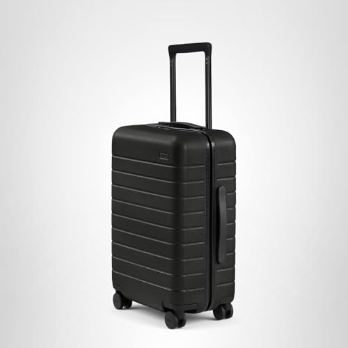 Away Carry-On Luggage - 22-Inch Lightweight Hardside Suitcase with 360° Spinner Wheels, Interior Compression System, TSA-Approved Lock - Jet Black