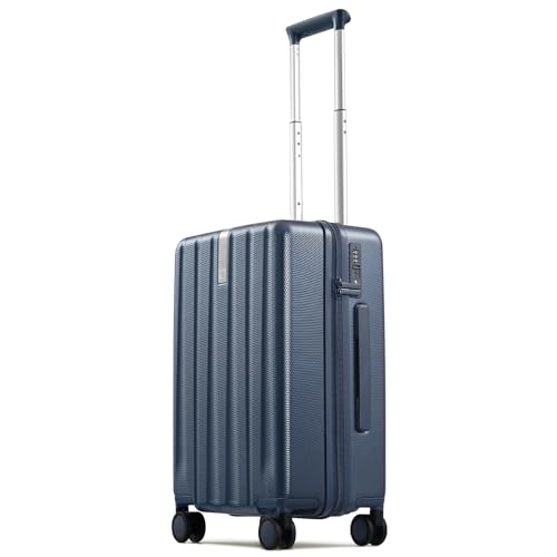 Hanke Upgraded Elite 20 Inch Carry On Luggage 22x14x9 Airline Approved,PC Hard Shell Suitcases with Wheels, TSA Lock, Explosion-Proof Zipper Suitcase for Business Travel Men & Women,Abyssal Blue